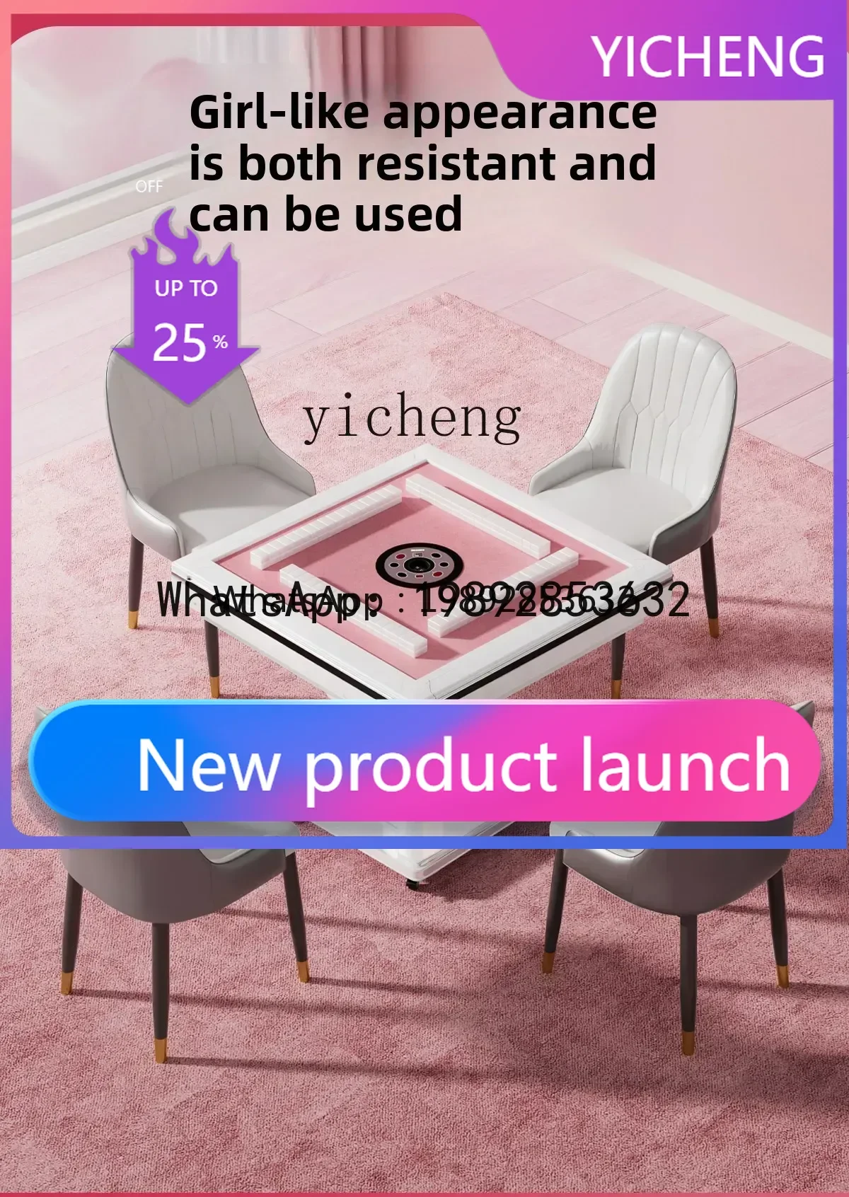 

X8 household folding mahjong machine automatic heating electric bass mahjong table four-port machine