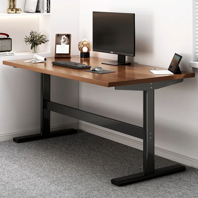

Modern Computer Desk Home Office Desk Large Executive Office Desk Computer Table Study Writing Table Wooden Tabletop Metal Frame