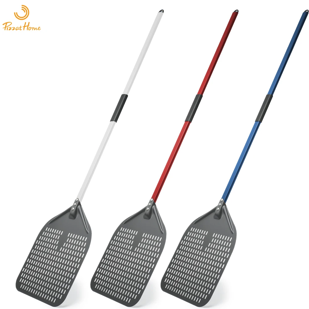 PizzAtHome 14/13/12 inch Pizza Peel Hard Anodized Pizza Shovel Detachable Long Handle Pizza Paddle Oven Accessories