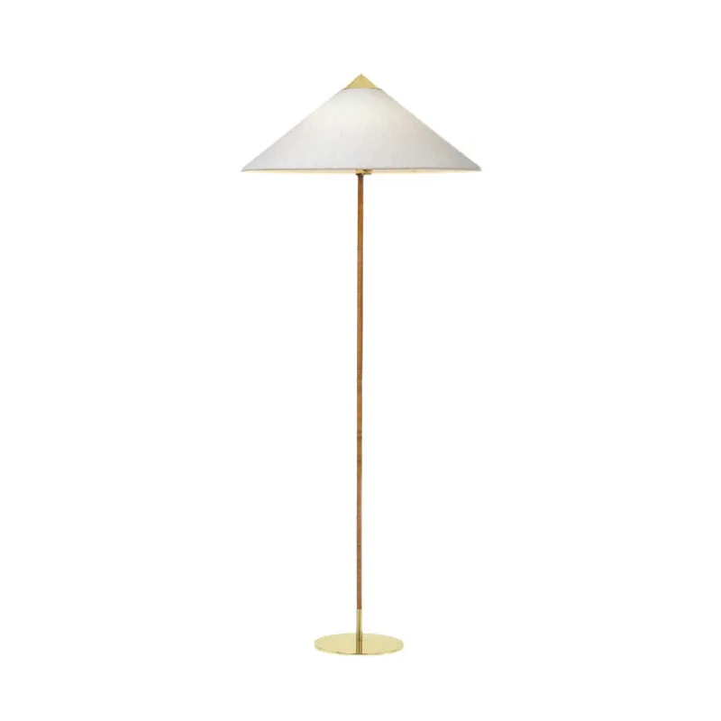 

Danish designer hat floor lamp living room bedroom study sofa next to the quiet wind rattan retro floor lamp