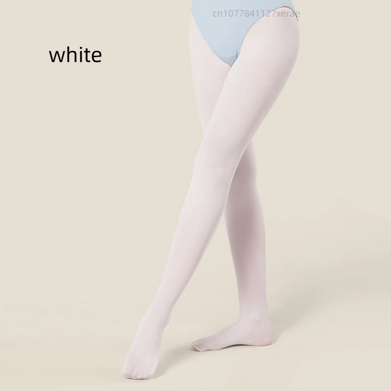 Носки для балета 40D, белые и розовые летние тонкие брюки для танцев для девочек, используемые для костюмов для балетных групп