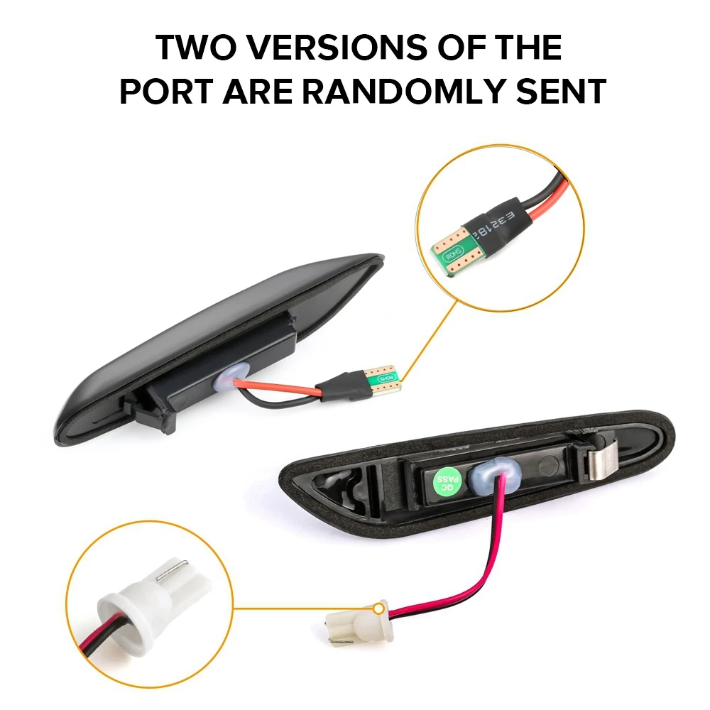 2PCS Car Turn Signal Lights LED Turn Indicator Blinker Lamp Signal Lamp Side Marker For BMW E90 E91 E92 E93 E60 E88 E82 E83 E46