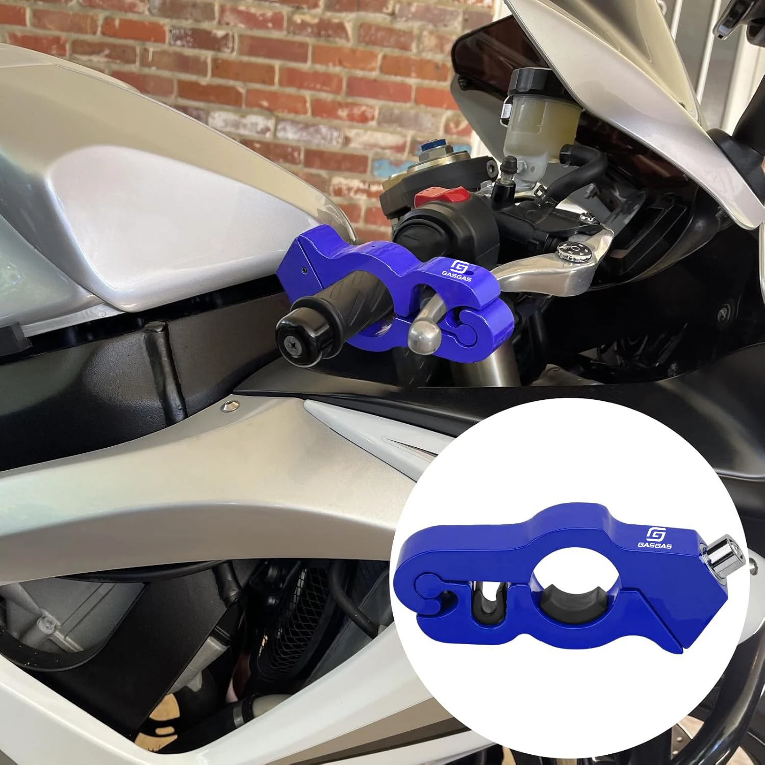 

Motorcycle Handlebar Lock Anti Theft Throttle Grip Clutch Brake Lock Adjustable Universal For Gas Gas Motorbikes Moped Scooter