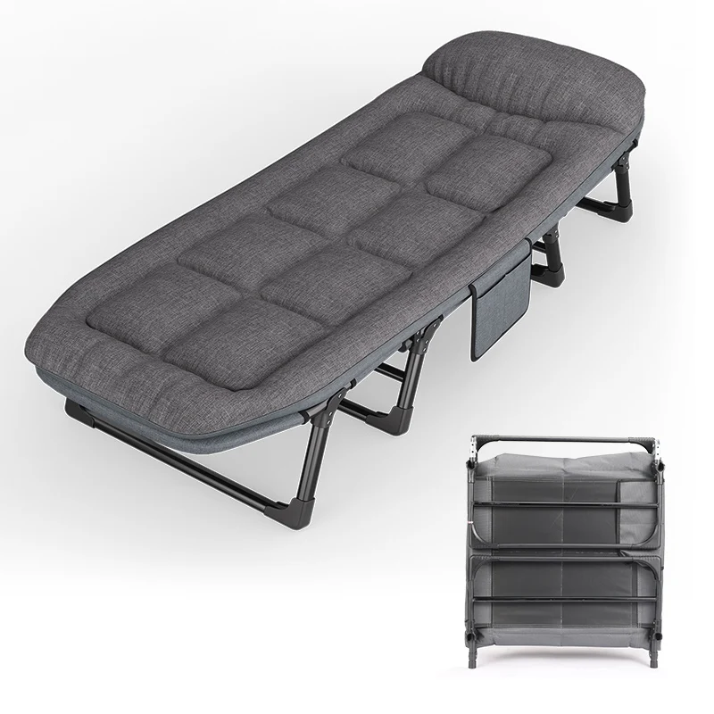 Modern Design Portable Stainless Steel Foldable Bed Comfortable for Campervan Bedroom Outdoor Hospital Hotel Use Wholesalepromot