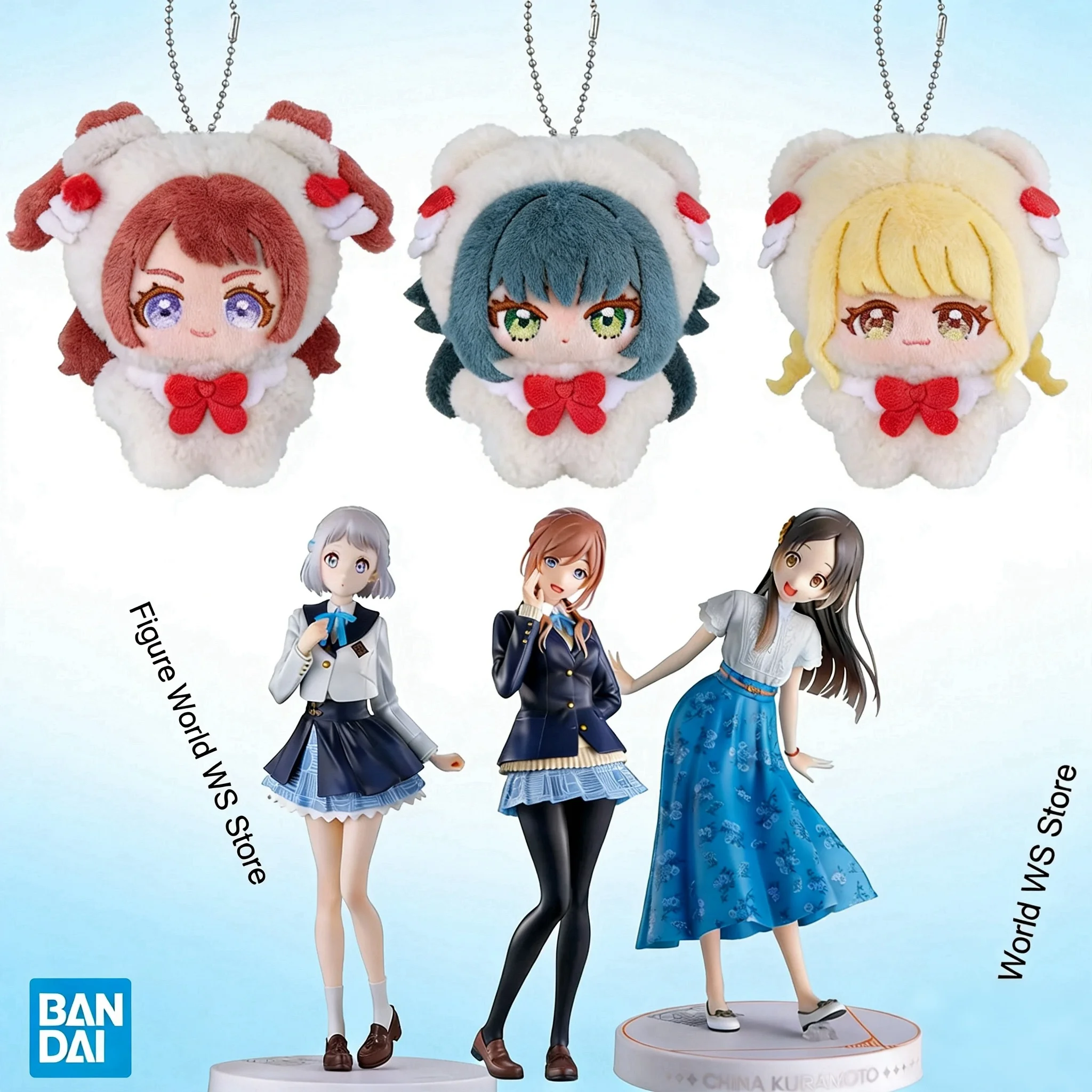 

BANDAI Ichiban Lottery Gakuen Idolmaster Part4 Ririya Katsuragi Chinana Kuramoto Riha Himezaki Authentic Figure Model