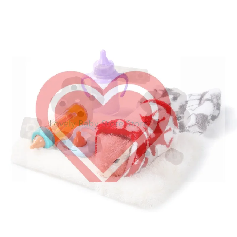【bs】1-set-decompression-toy-silicone-piglet-soft-cute-mini-realistic-animals-with-accessories-lifelike-newborn-pig-doll-gift