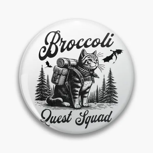 Onyx Storm Broccoli Quest Squad Cat Fo  Soft Button Pin Hat Jewelry Funny Cartoon Lover Brooch Decor Badge Clothes Collar Gift