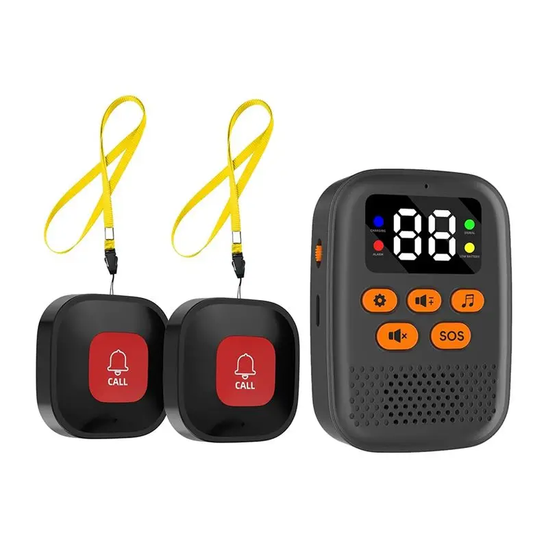 

[NEW A09R!】 Wireless Caregiver Call Button For Elderly,Caregiver Pager Elderly Monitoring With Vibration, Alert Button For Senio
