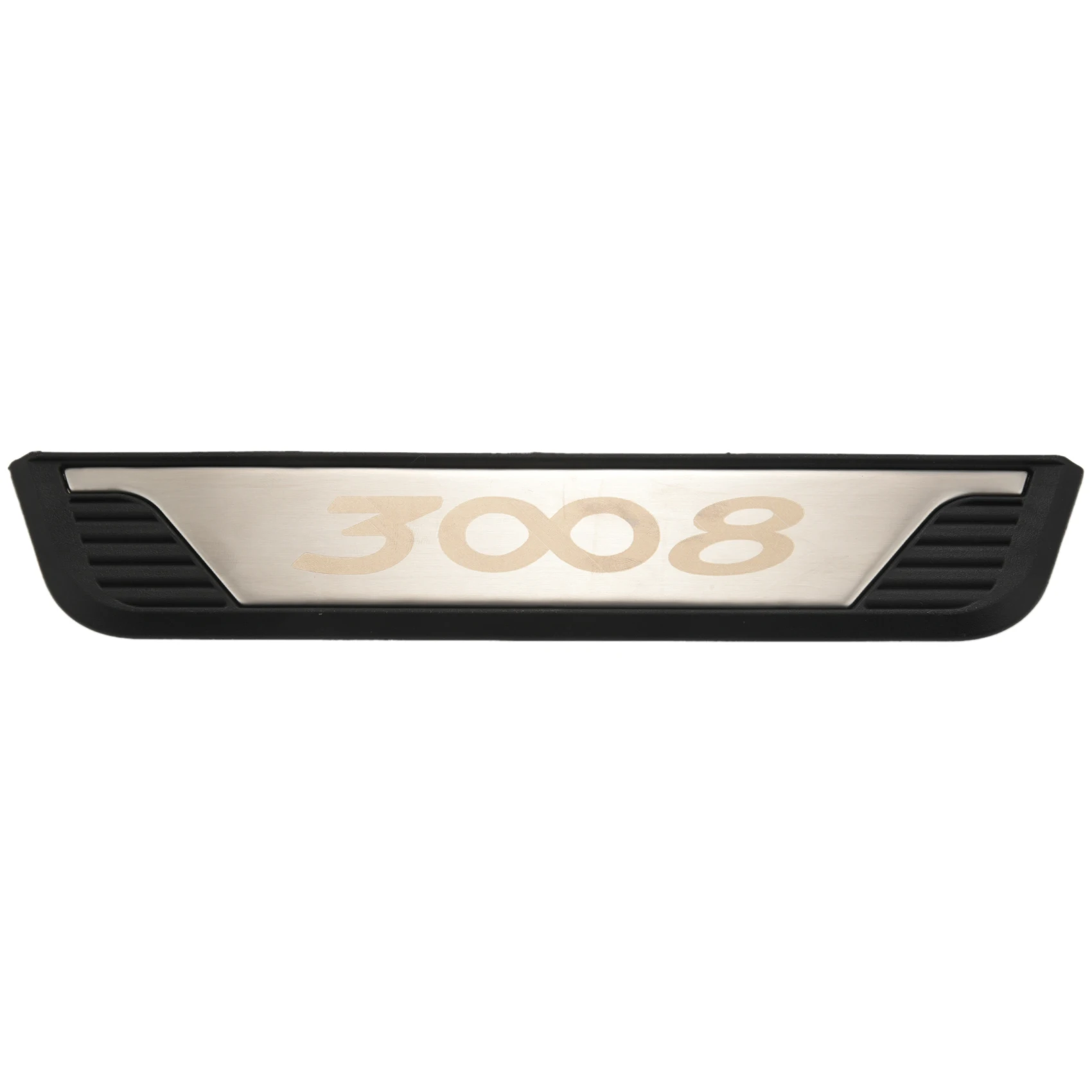 Embellecedor de placa de desgaste para puerta de coche Peugeot 3008 3008GT, placas protectoras de acero inoxidable, accesorios interiores 2017-2019