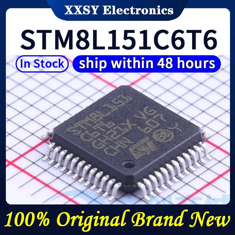 STM8L151C8T6, STM8L151C6T6, STM8L151K6T6, STM8L151K4T6, STM8L151G6U6, STM8L151C8U6, STM8L151R6T6, stm8l151r100% nuevo, calidad