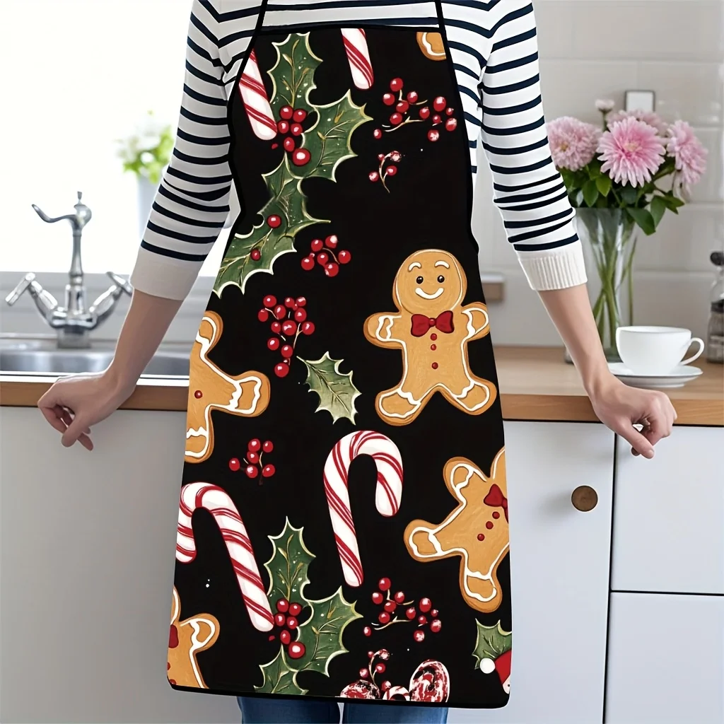Aprons for kitchen Aprons for woman Christmas kitchen apron gingerbread man decoration home cooking