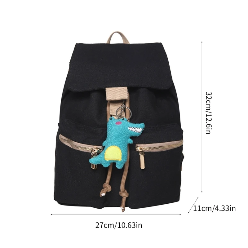 Modern Rucksacks กระเป๋าเป้สะพายหลังโรงเรียนลำลองผู้หญิงผ้าใบกระเป๋าหนังสือวิทยาลัยขนาดใหญ่