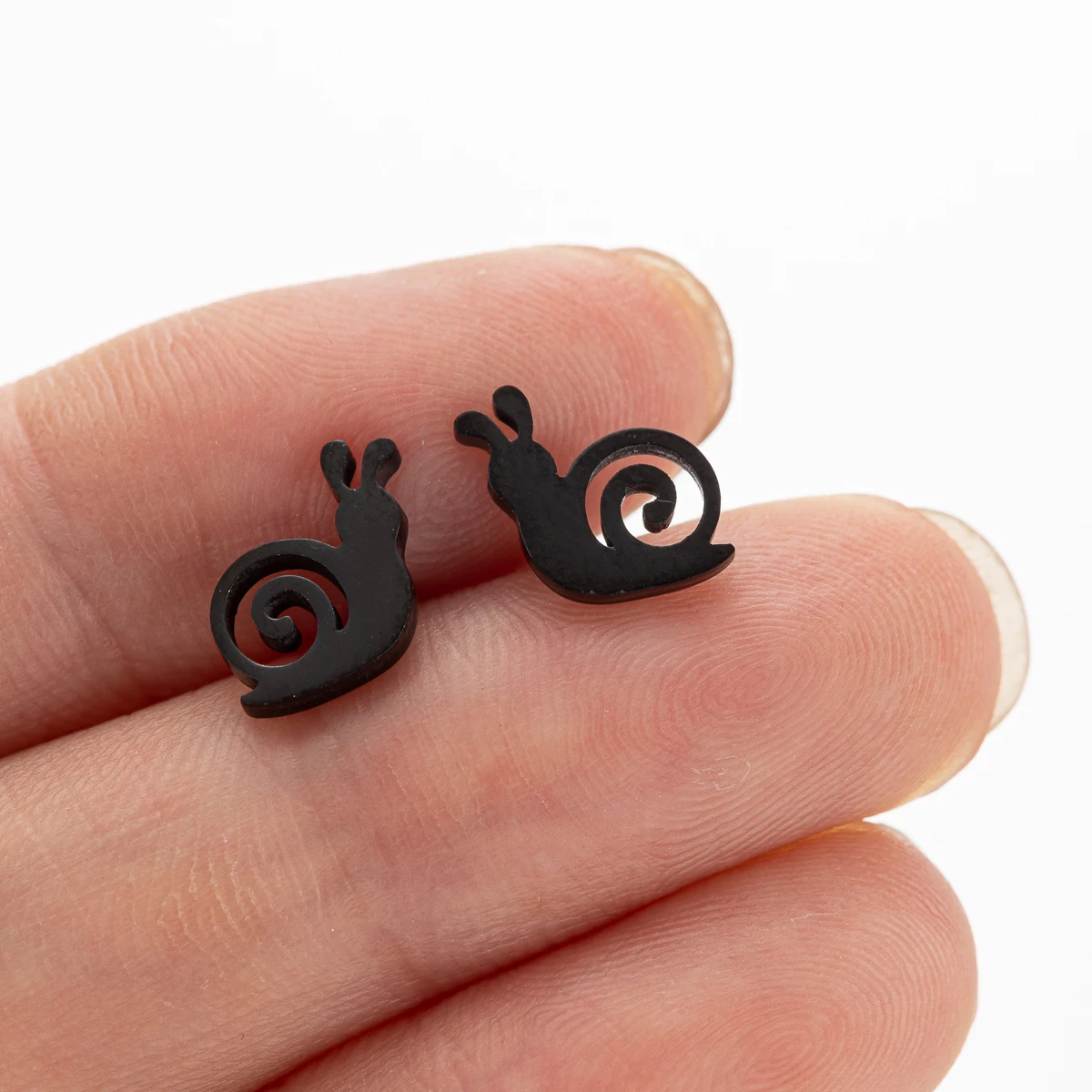 1Pair Simple Stainless Steel Cartoon Animal Earrings for Women Small Cute Snail Earring Fashion Jewelry Party Gift