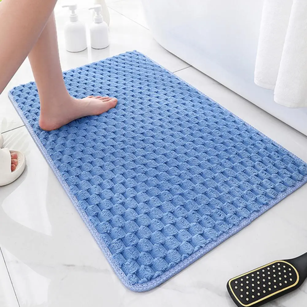 Absorbent Bath Mat Quick-drying Bath Rug High Density Anti-slip Bathroom Floor Mat with Quick Absorbent Quick-drying for Safety