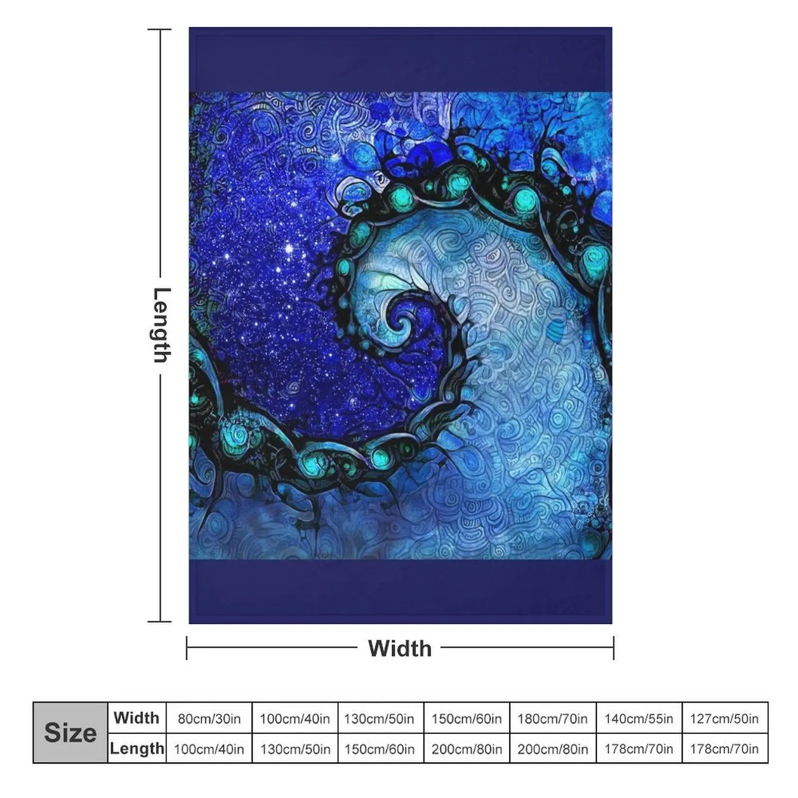 Nocturne of Scorpio - A Fractal Painting Throw Blanket Summer halloween Blankets