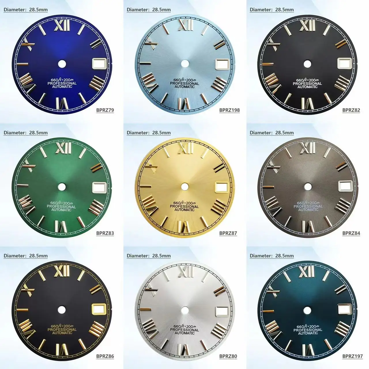 28.5mm s Roman numerals dial 35 Roman S logo dial suitable for H35 H36 movement watch accessories repair tools