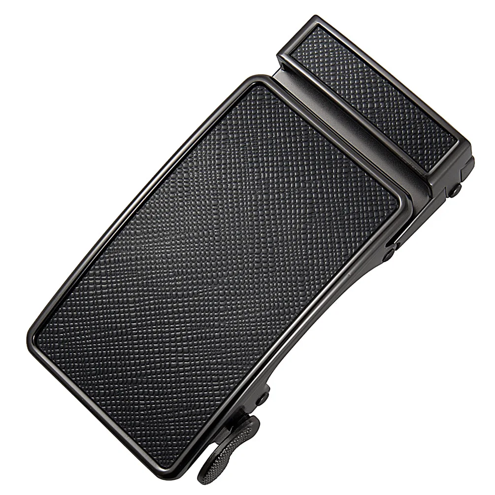 أسود جلخ الرجال حزام مشبك سبيكة التلقائي مشبك عارضة الأعمال الكلاسيكية حزام الملحقات 3.5 سنتيمتر #1