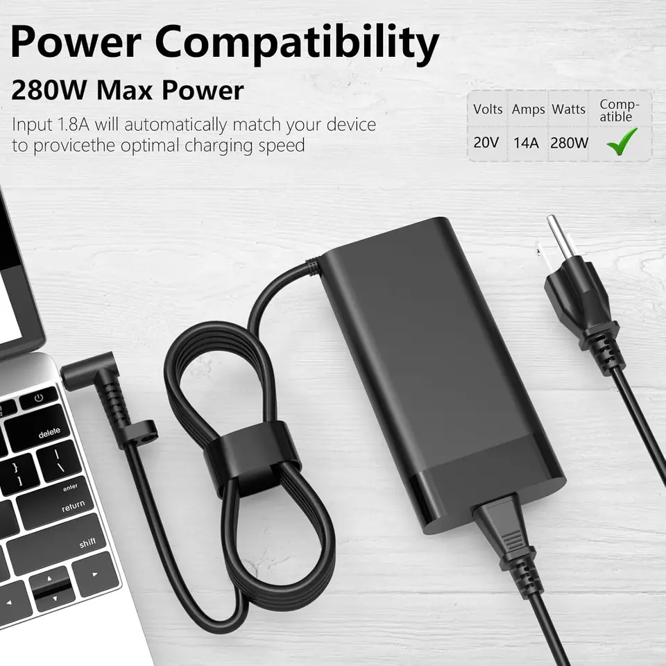 280 ワット 20 V 14A AC ラップトップ充電器電源アダプタ HP OMEN