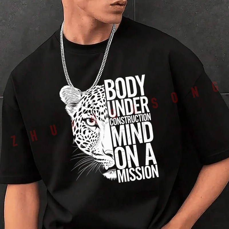 

Футболка BODY UNDER CONSTRUCTION MIND ON A MISSION, мужская, в стиле хип-хоп, уличная одежда, унисекс, повседневная модная футболка с короткими рукавами