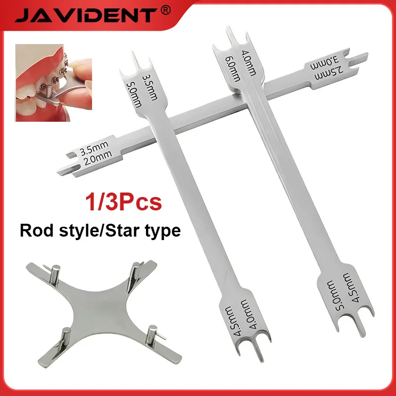 1/3Pcs Orthodontic Bracket Positioner Rod-Type Bracket Positioning Height Gauge High-Temperature Sterilizable Dental Materials
