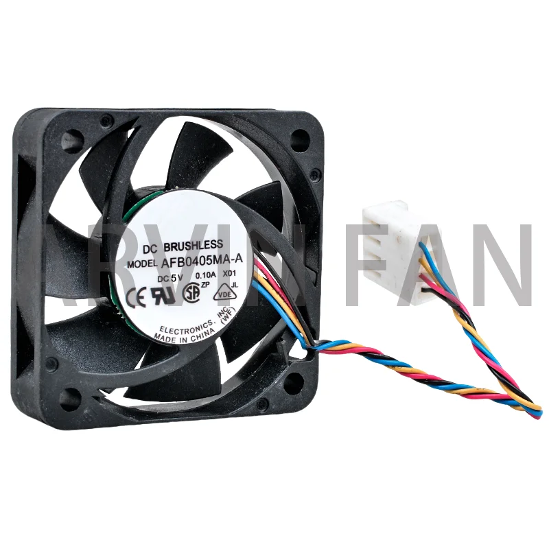 Imagem -03 - Ventilador 40x40x10 mm 4010 Dc5v 0.10a Rolamento de Esferas Fios Pwm Ventilador de Resfriamento Silencioso para Caixa Pequena Afb0405ma-a 4cm 40 mm