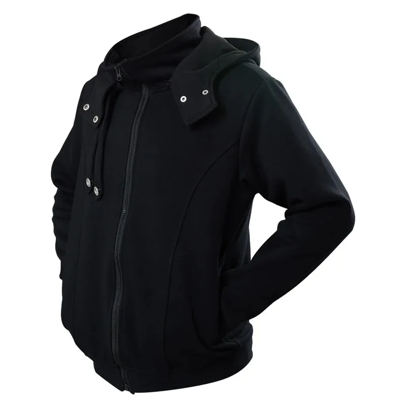 Токийский гуль аниме косплей костюм Кен Канеки толстовка униформа черная мужская куртка на молнии с капюшоном черная рубашка пальто наряд для мальчиков