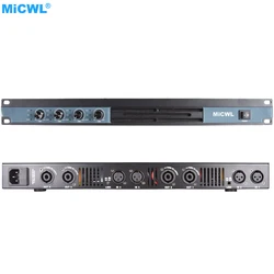 표준 19 인치 1U 랙 2 / 4 채널 고전력 7000W 피크 증폭기, 디지털 AMP 2600 / 5200 와트, MiCWL D6400 D6200, 최고 품질