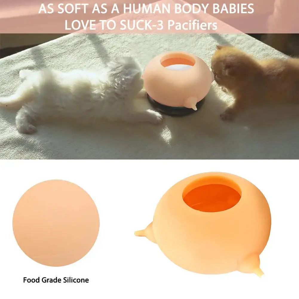 

Pet Silicone Pacifier Kitten Puppy Breast Milk Imitation Bowl Cub Dispenser Triangular Non Crowded High Quality Pet Household