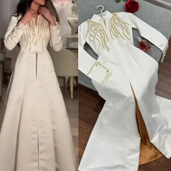 Customized Jersey Beading Pleat Formal Evening Empire High Collar Bespoke Occasion Gown Midi Dresses