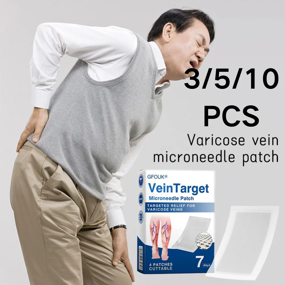 Microneedle Varicose Veins Leg Patch Herbal Plaster Spider Vein Care Relief Swelling Aching Pain Portable Sticker