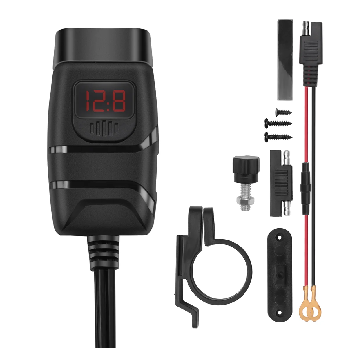 Dual Usb 12V Waterdichte Motorcycle Stuur Charger Quick Charger 3.0 Met Voltmeter Usb Motorfiets Lader Adapter