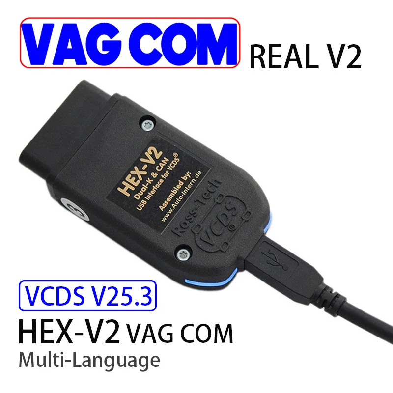 

HEX V2 VCDS Diagnostic Cable OBD2 Scanner Tools VAG COM Car Programming & Coding Adapter Cable Connector Automotive Tools