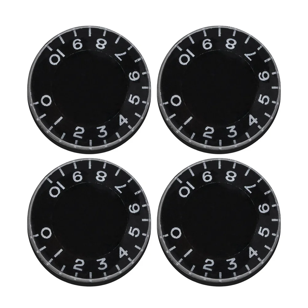 

4Pcs Durable Electric Guitar Volume Tone Knobs Replacement Control Guitar Parts Premium Black Volume Tone Knobs