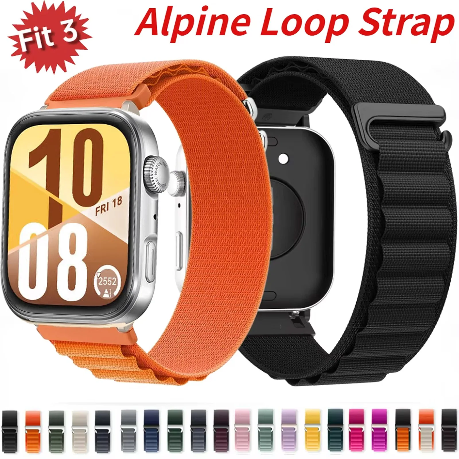 

Alpine Loop Strap for Huawei Watch Fit 4/4 Pro Smart Watch Nylon Bracelet Correa for Huawei Watch Fit 3/Fit 4 Sports Watchband