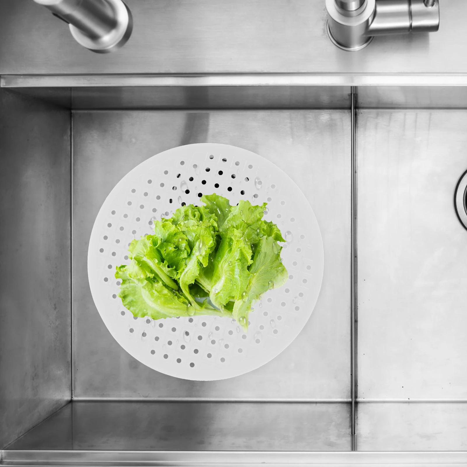 

2pcs Foldable Sink Protector Mats Drain Placemat Cutlery Drying Rubber Collapsible Kitchen Sink Mat Dishwasher Safe Premium