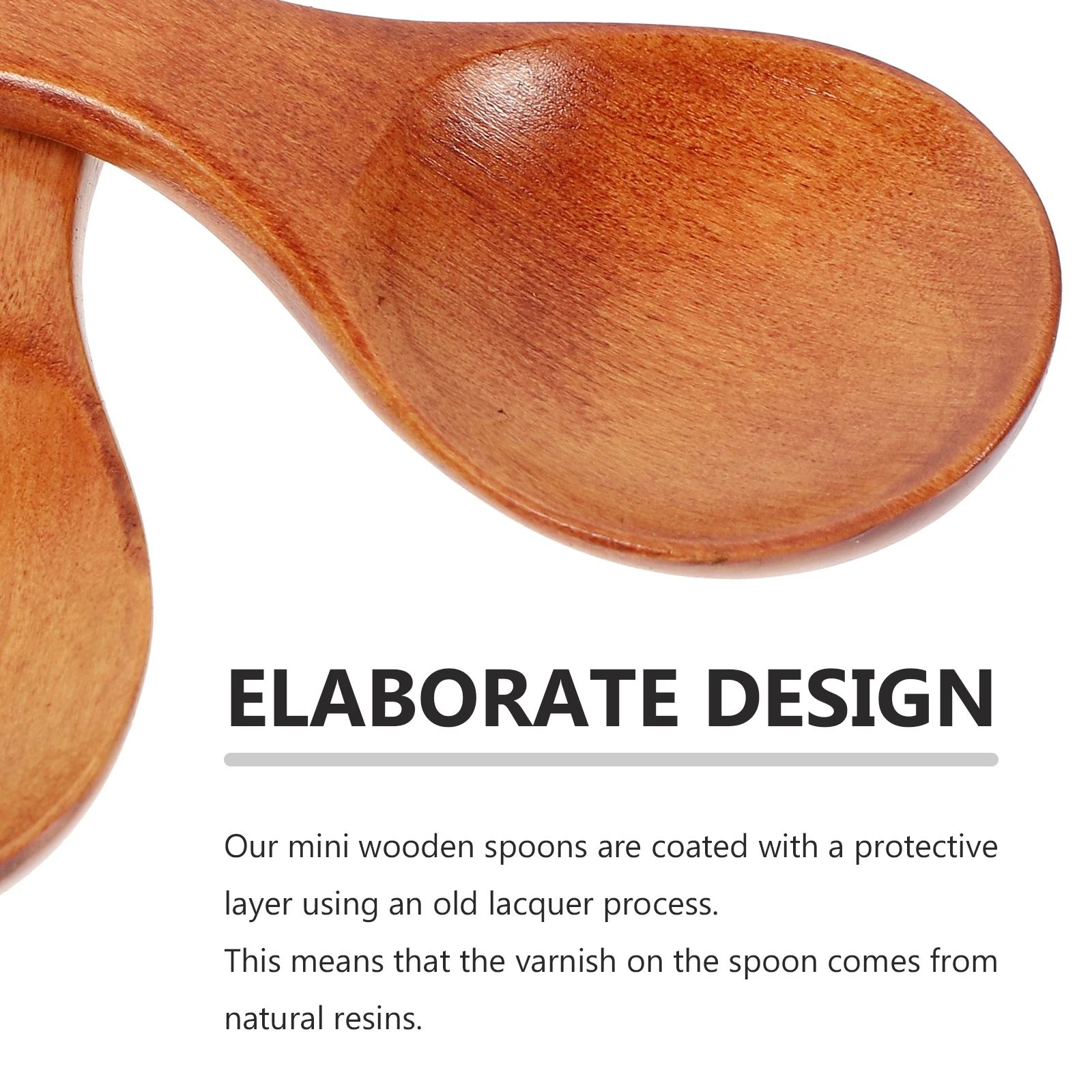 

2Pcs Mini Tea Spoon Set Wooden H Kitchen Salt Scoops Reusable Practical Household Tiny TeaspoonsSpoons