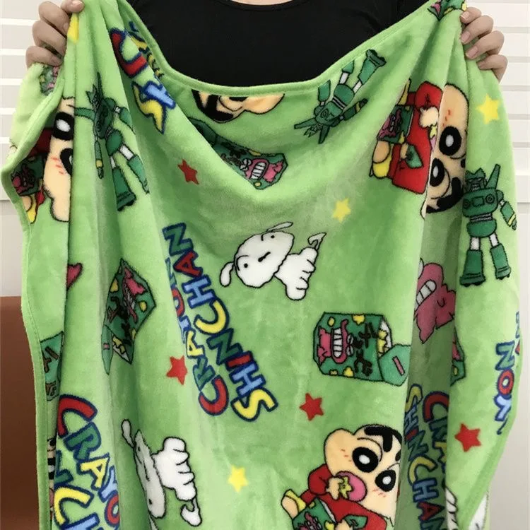 

Comfortable Cute Crayon Shin chan Blanket Warm Flannel Blanket Japanese Style Pattern Printing Blanket Bedspread Bedroom Gift