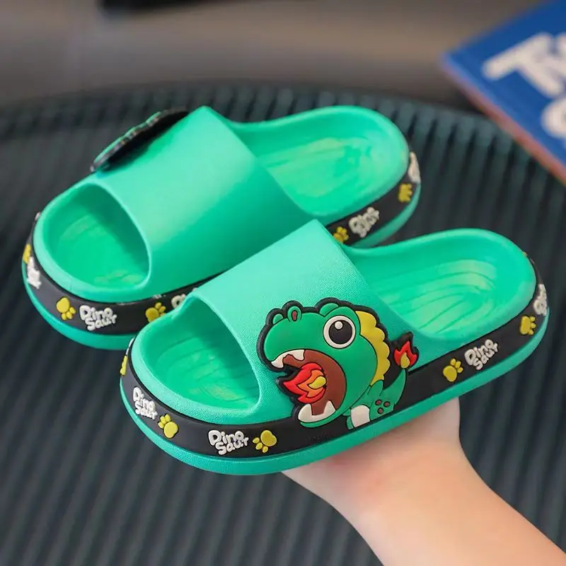 2024 Nieuwe Zomer Kinderen Één Woord Cartoon Slippers Jongens Meisjes Zachte Zool Antislip Thuis Slipper Outdoor Slipper Badkamer Slipper