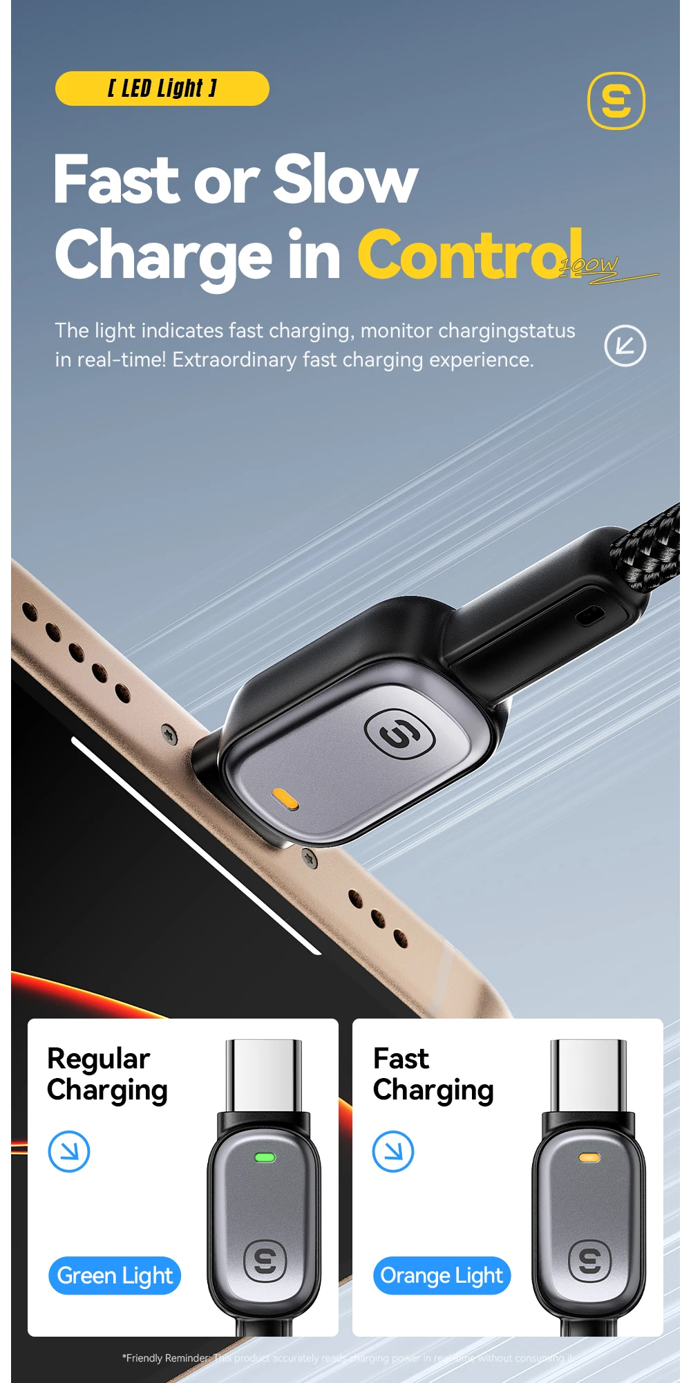 Essager 100W Typ-C-zu-Typ-C-Kabel für iPhone 16 15 Xiaomi Samsung Huawei PD Schnellladung für Macbook Tablet Laptop LED-Kabel – Detail 4