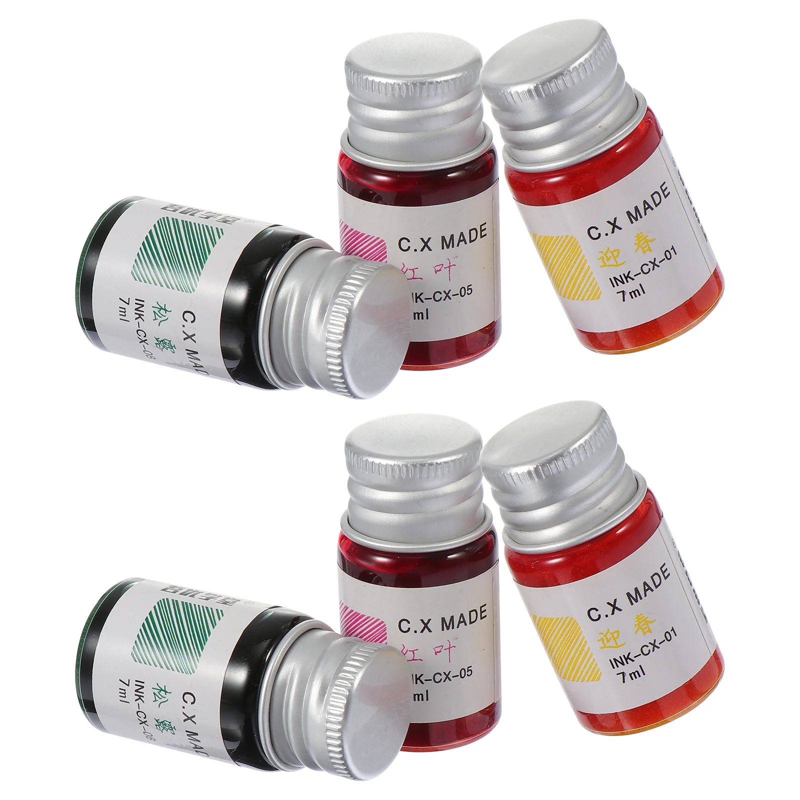 6 قطعة مجموعة ملونة الزجاج انخفض القلم كريستال توقيع الرسم الكتابة اللوحة الخط الحبر لوازم الفن القرطاسية مكتب #2