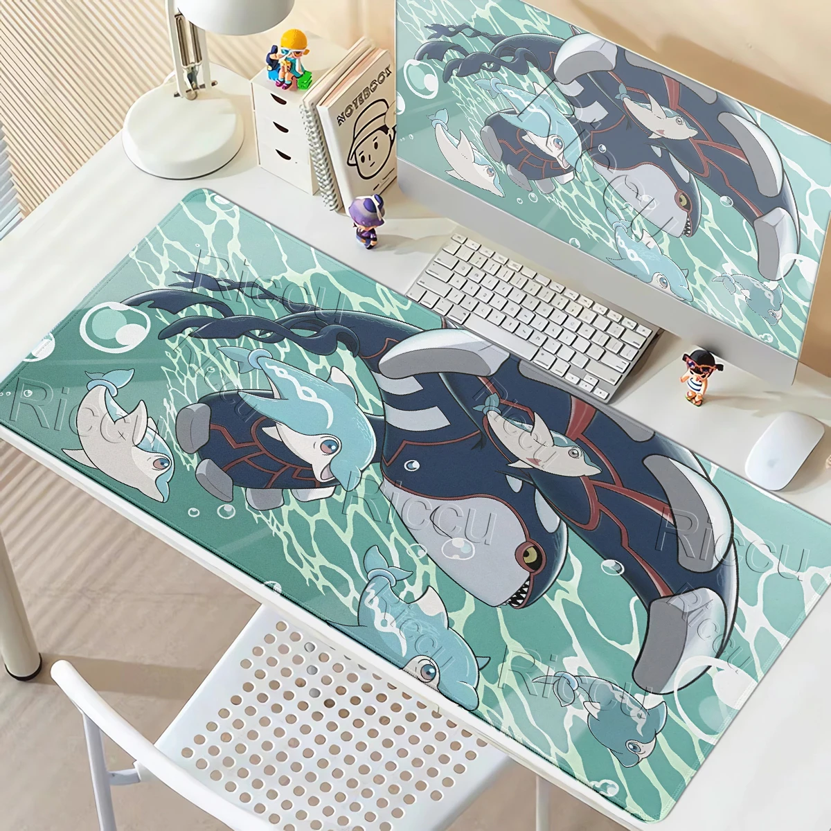 Mouse Pads P-Pokemon Kawaii Kyogre Pattern PC Computer Gaming Accessories Rug Rubber Extended Carpet Gamer Keyboard Non-slip Mat