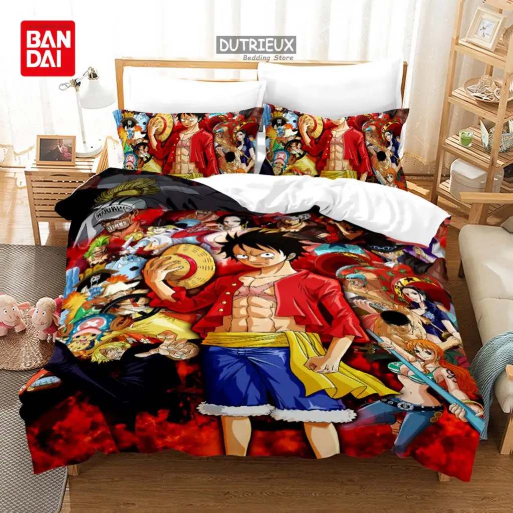 

Bandai Japan Anime Game Summer Bed Pillowcases Quilt ONE Piece Duvet Cover Set Single Queen King 3D Bedding Set