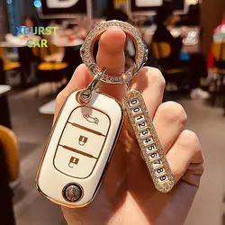 For Renault Fluence Clio Megane TPU Car Key Cover Remote Case Keychain For LADA XRay Kalina Priora Sedan Sport Vesta Granta