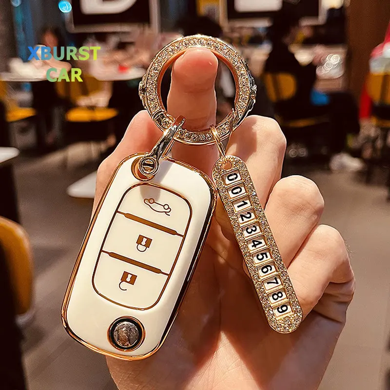For Renault Fluence Clio Megane TPU Car Key Cover Remote Case Keychain For LADA XRay Kalina Priora Sedan Sport Vesta Granta