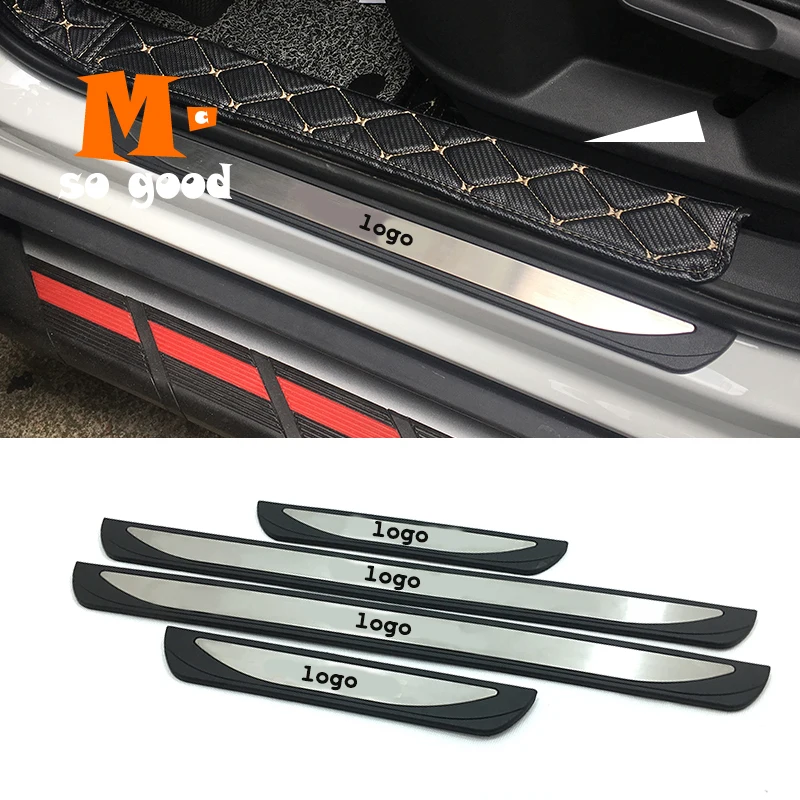 

Stainless steel For T-ROC T ROC TROC 2017-2018 Scuff Plate Door Sill Guard Pedal Cover Trim Car Styling Accessories 4PCS