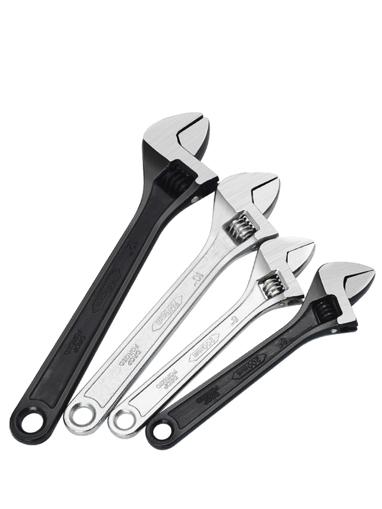 Hardware tools adjustable wrench adjustable wrench live mouth active large opening multi-function 8/10/12 inch