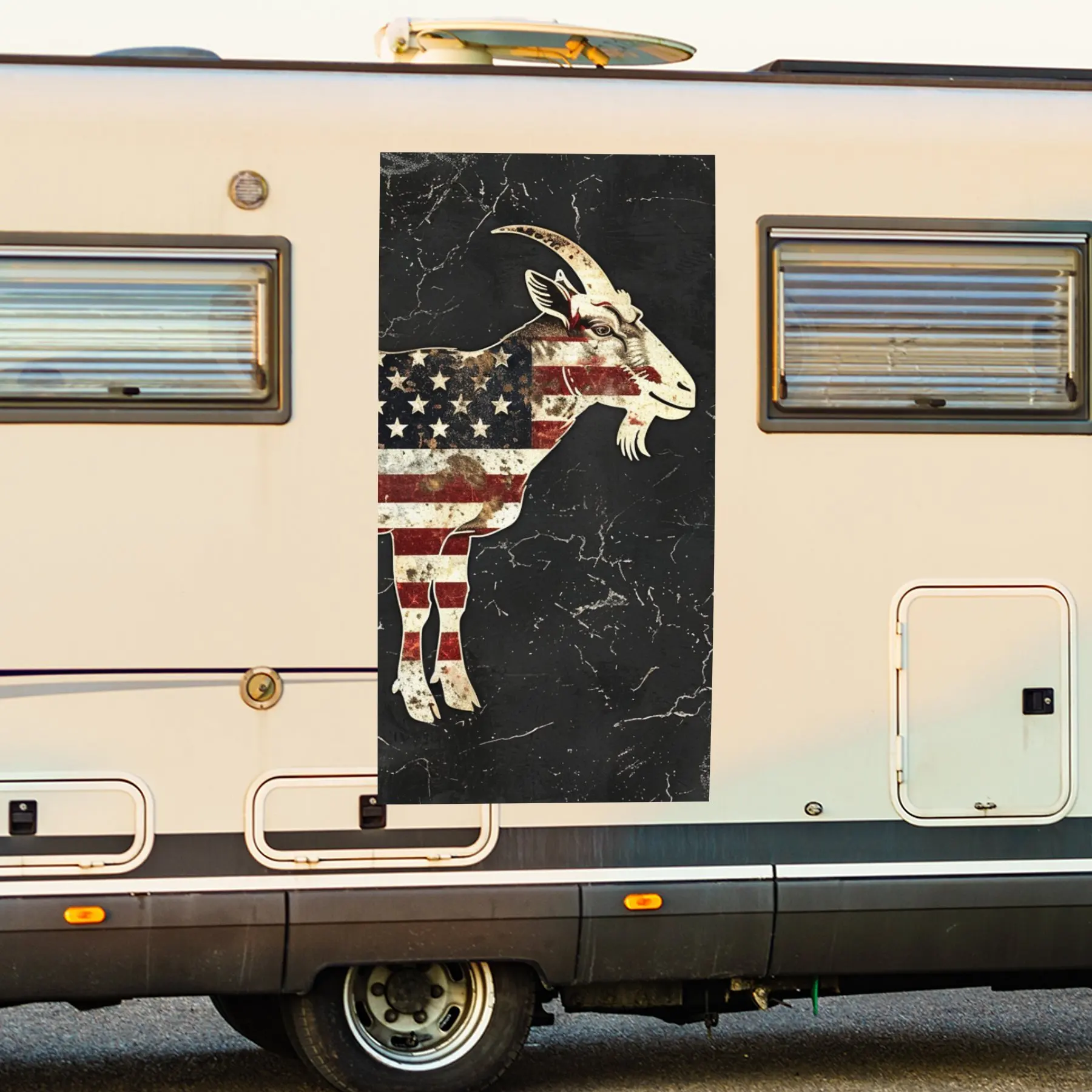

Наклейка на автомобиль с изображением козы из США, виниловая наклейка для двери автомобиля на колесах, водонепроницаемые самоклеящиеся виниловые наклейки, защита украшения Aut