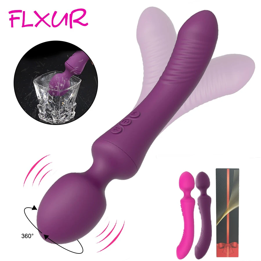 Dual Vibrator Sex Toys for Women Powerful Magic Wand Clitoris Vagina Massage Anal Plug G Spot Vibrating Adults Sexy Products