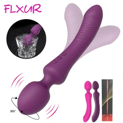 Double vibromasseur pour femme, baguette magique puissante, Massage du Clitoris et du vagin, Plug Anal, point G, produits Sexy pour adultes