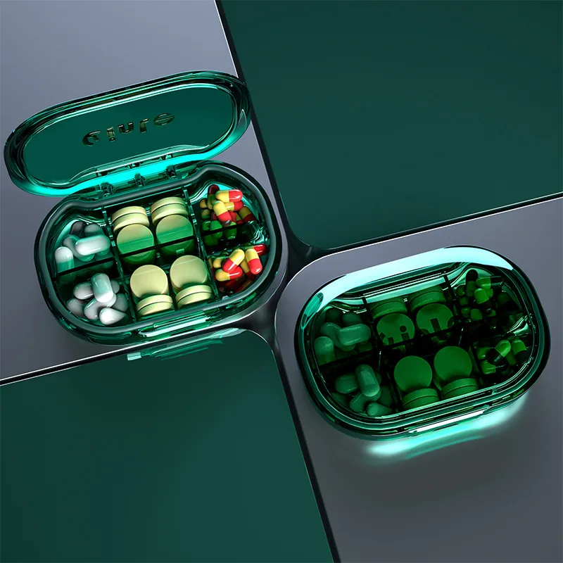 

Portable One Week Large Capacity Divided Organizer Carry-on Travel Mini Sealing Medicine Box